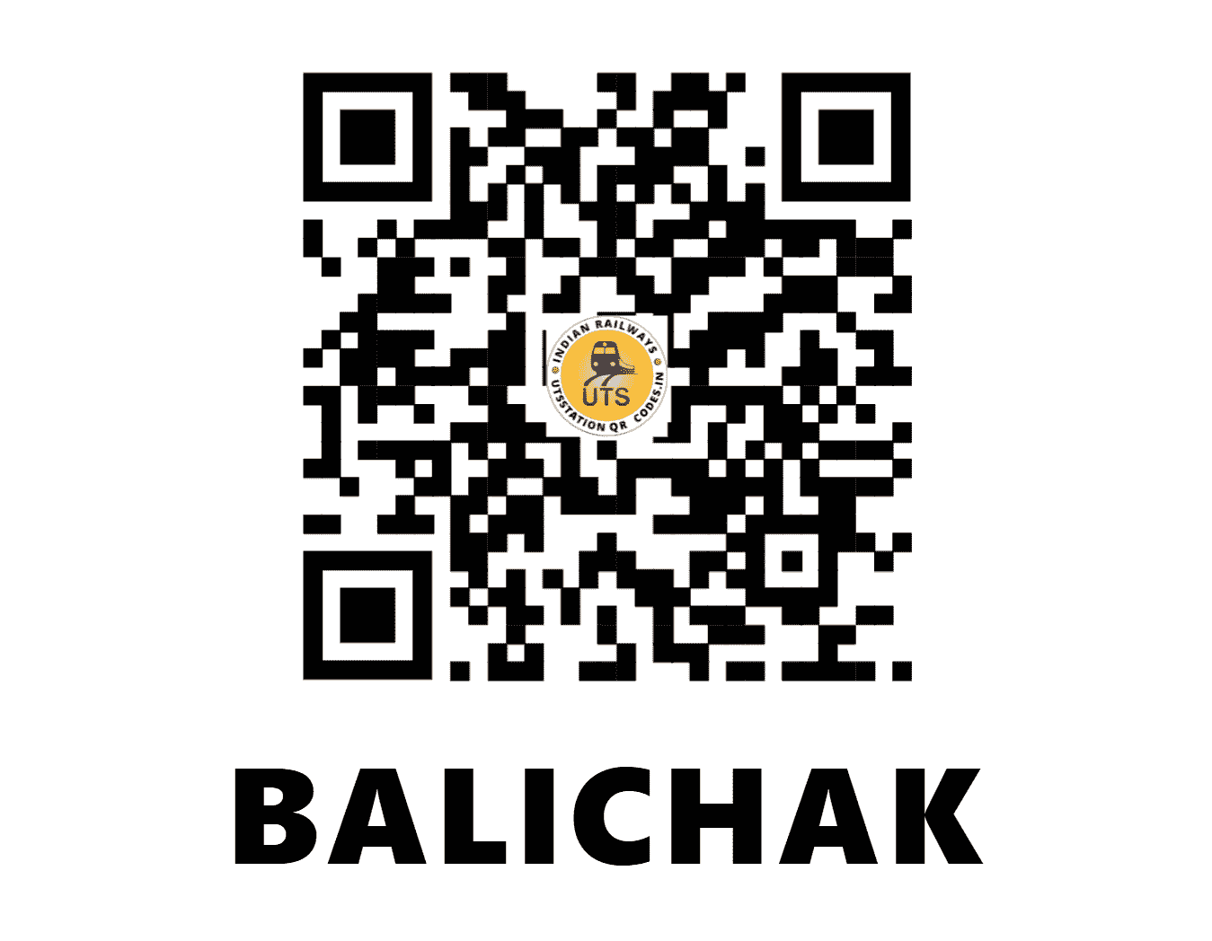 UTS QR Code for BALICHAK - BCK (SE - WEST BENGAL)